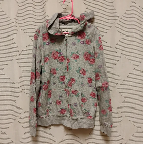 Oshkosh B'gosh Girls Floral Zip-Up Hoodie Size 12