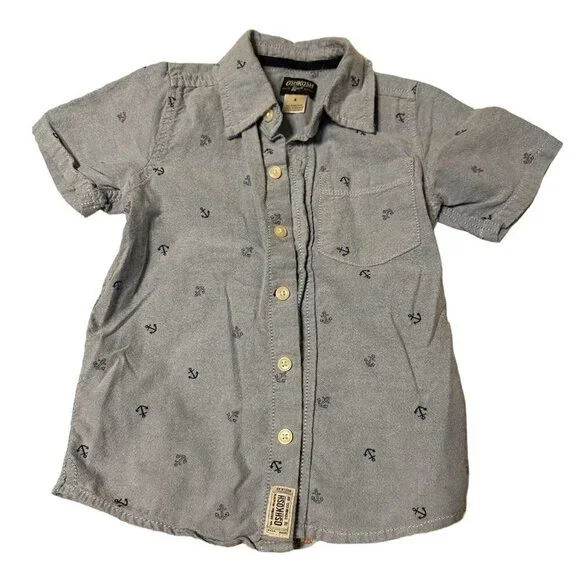 OshKosh B’gosh Blue Nautical Anchor Button Down