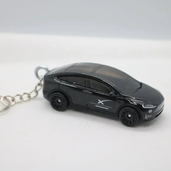 Matchbox Space X custom keychain Tesla model X 1:64 scale