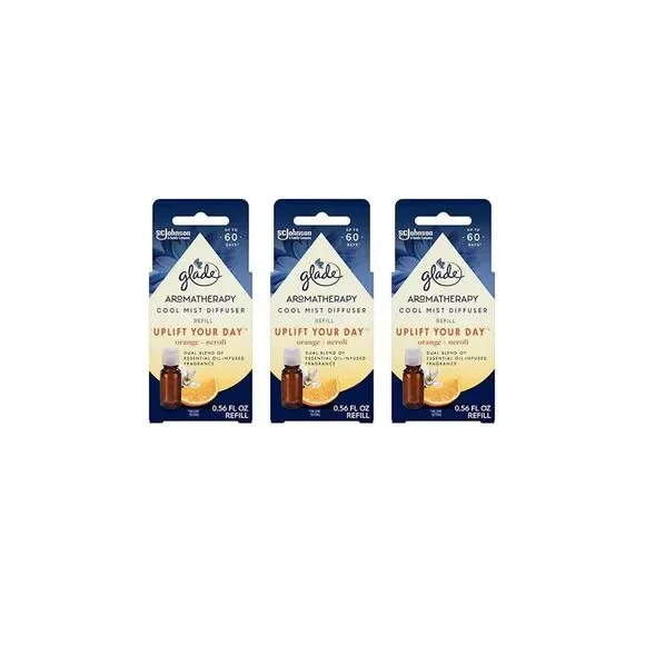 Glade Essential Oil Diffuser Refill Aromatherapy Orange & Neroli 0.56oz Lot of 3