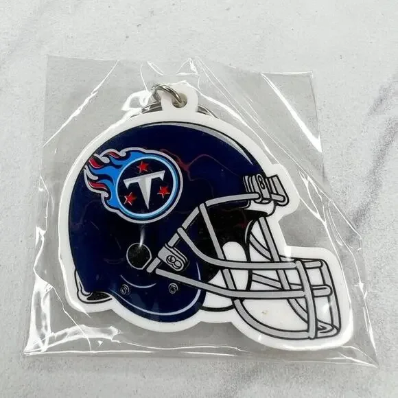 Tennessee Titans Football Helmet Rubber Keychain Keyring