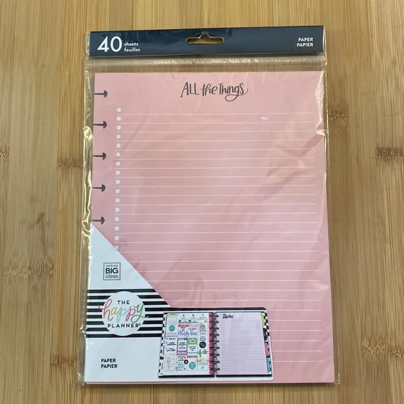 NWT The Happy Planner, Note Sheets