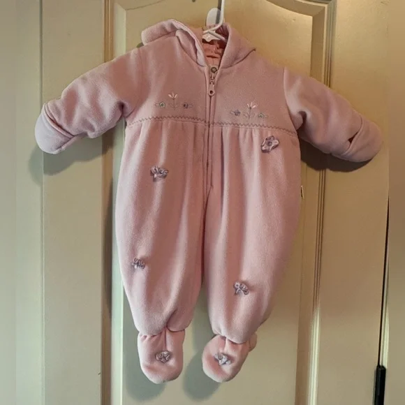 OshKosh B'gosh Pink Embroidered Footie girl