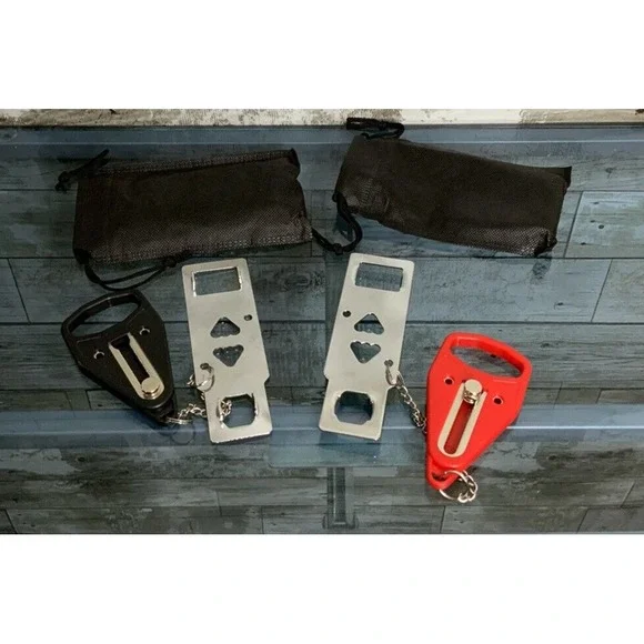 Portable Door Locks for Travel 2pk Red/Black