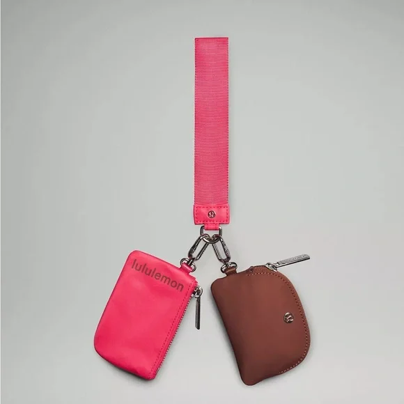 Lululemon Dual Pouch Wristlet- Ancient Copper/Glaze Pink