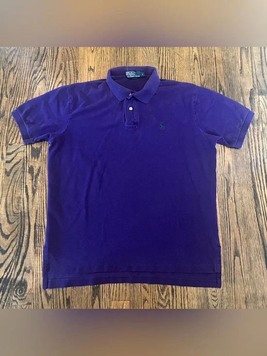Ralph Lauren Men's Polo Shirt in Purple with Green Pony