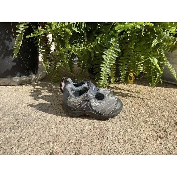 Merrell Kids Little Girls Toddler 5 Synthetic Mary Jane Shoes Pink Gray‎ Comfort