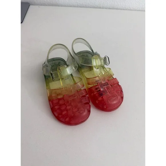 OshKosh Bgosh Kids Rainbow Ombre Jelly Sandals Fisherman Water Shoes‎ Size 6