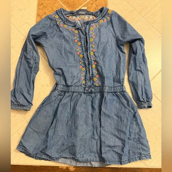 OshKosh B'gosh Blue Dress with Floral Accents