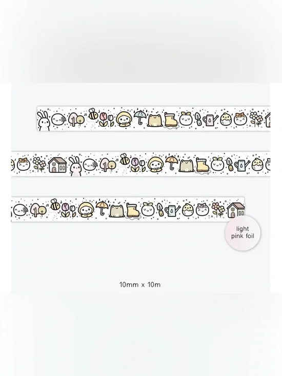 TheCoffeeMonsterzCo Spring Doodles Washi Tape - 10mm