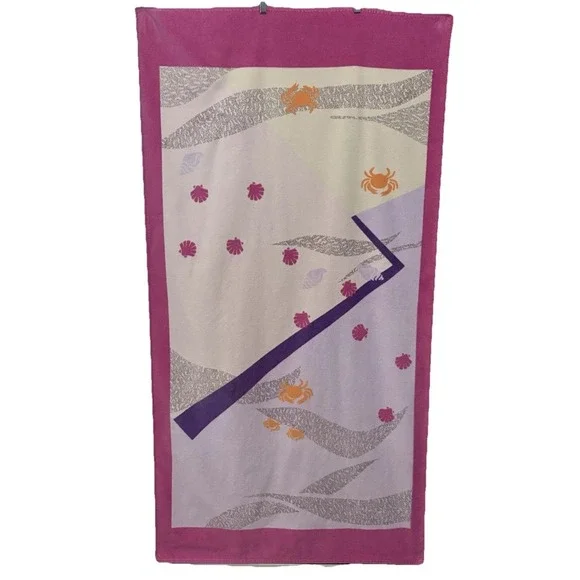Gramercy by‎ Braster Beach Towel 33x60 Pink Crab Shell Vintage
