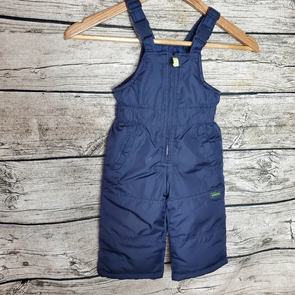Oshkosh B'gosh Snow Bib Pants Size 12M Navy Boys.////
