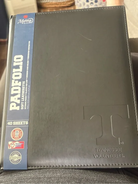 Tennessee Volunteers Black Logo Padfolio Markings by C.R Gibson
