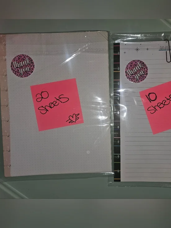 🩷 HAPPY PLANNER Classic NOTE SHEETS Bundle