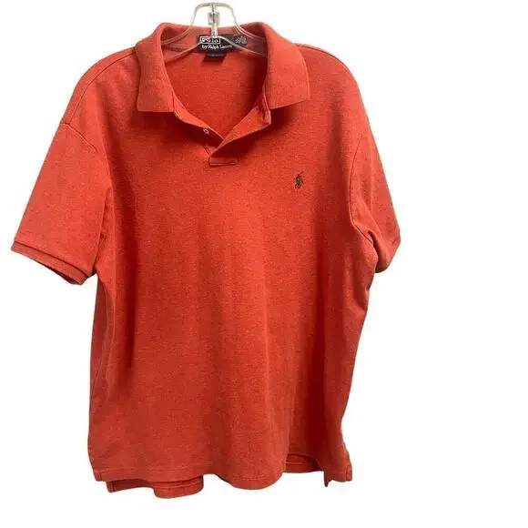 Ralph Lauren Polo Mens XL Smooth Cotton Custom Fit Brown Pony Logo Preppy
