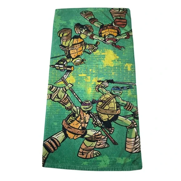 Nickelodeon Teenage Mutant Ninja Turtles 2014 Green Beach Bath Towel 23