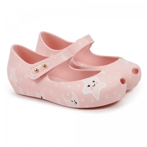 NWT MINI MELISSA Pink Sweet Dreams Ultragirl Mary Jane Flats Glow in the Dark