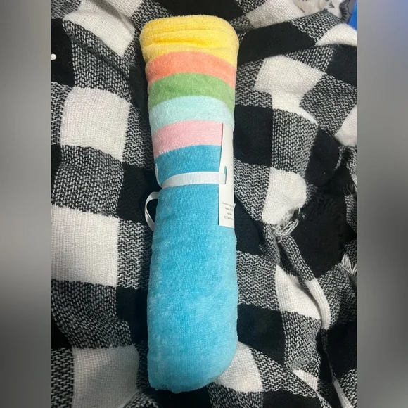 Colorful Beach Pool Striped Towel 28” X 58”