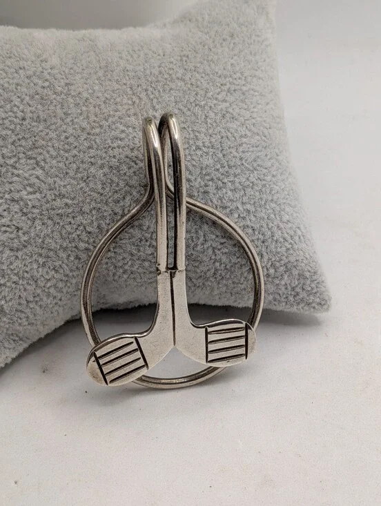 .925 Silver Mexico Golf Club Money Clip for Men