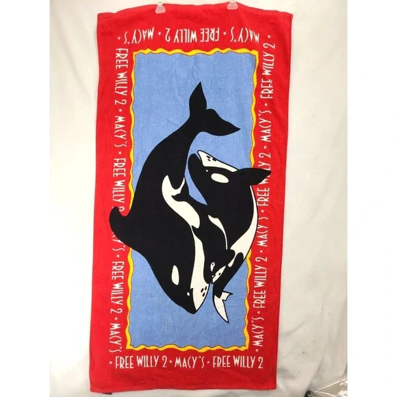 Vintage Free Willy 2 Macys Beach Towel 58