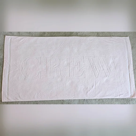 J Crew Beach Towel With Solid Jacquard Logo