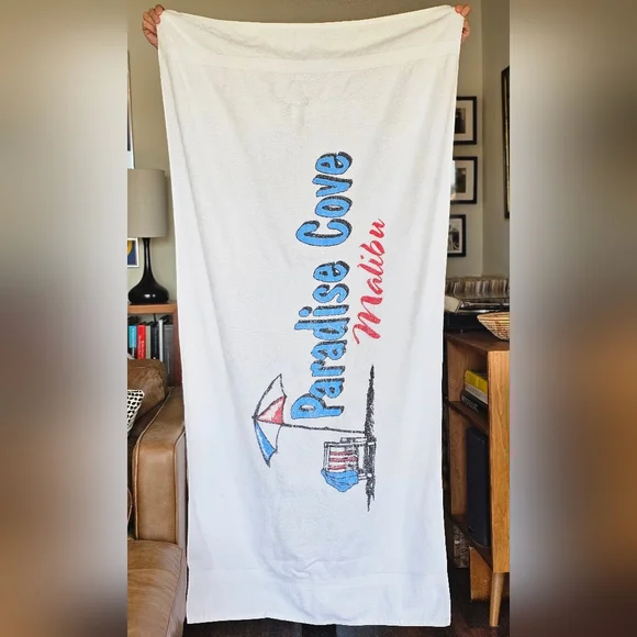 Paradise Cove Malibu Large White Beach Towel