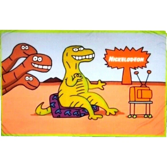 Culturefly Nickelodeon TV Dinosaurs Doo Wop Beach Pool Towel Nick Box 61