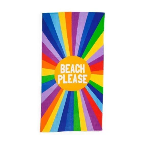 Cynthia Rowley PRIDE Beach Towel 36x70 Rainbow 🌈Oversized Summer NWT