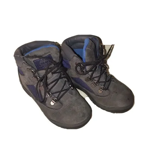 Timberland Field Boot Mid Little Kid / Toddler Shoes Grey-Black Size 11.5
