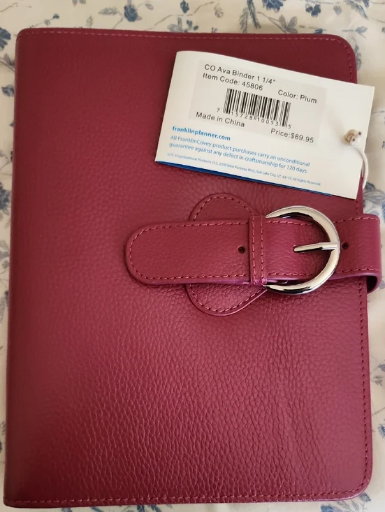 Franklin Covey Plum Leather Planner