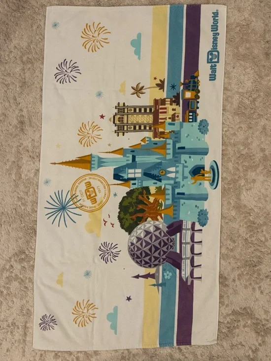 Walt Disney World 50th Anniversary Vault Collection Beach Towel