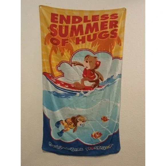 Build-A-Bear‎ Workshop Endless Summer of Hugs Beach Towel Surfing Scuba Kids