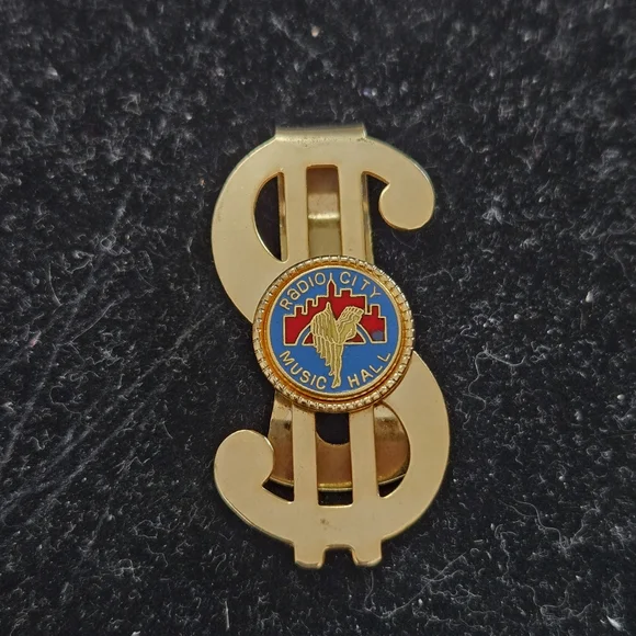 Radio City Music Hall Vintage Gold Tone Money Clip
