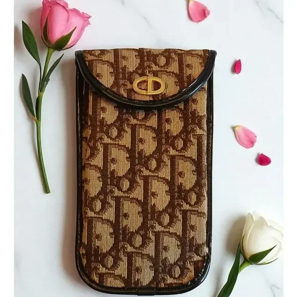 FLASH SALE Christian Dior Lady Dior Vintage Eyeglass & Accessory Case Jacquard