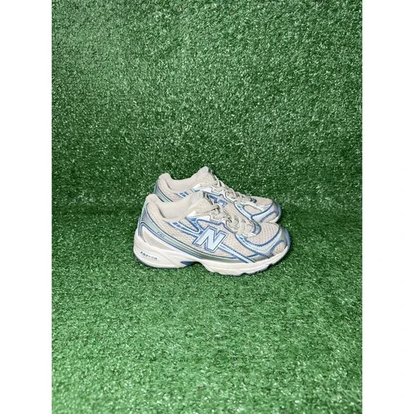 New Balance 740 Toddler Size 13C Blue Grey Walking Shoes Bungee Lace Sneakers