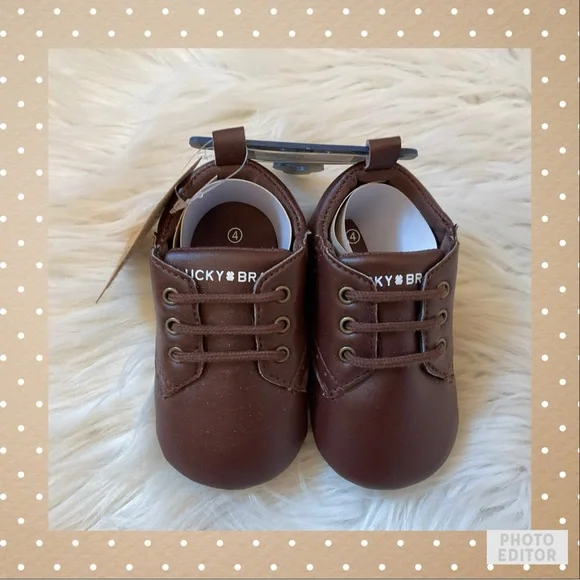Lucky Brand Monaco Crib Shoes - NWT - Size 4 / 9-12 Months - Brown