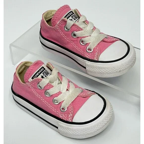 Converse All Star Chuck Taylor Low Sneakers Shoes Size 3 BABY Pink Streetwear