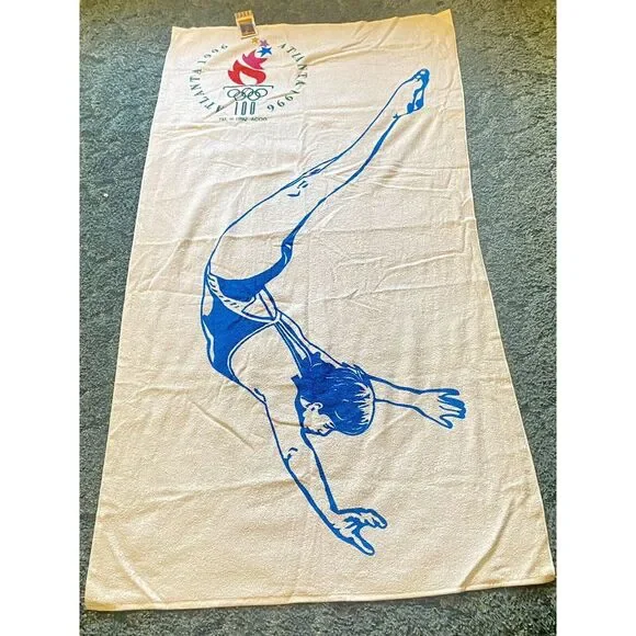 Atlanta Olympics 1996 Diving Beach Towel VTG Cannon Mills‎ Product NEW