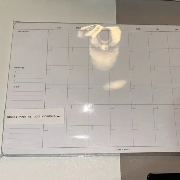 NWT Cloth + Paper Monthly Desk Pad Planner