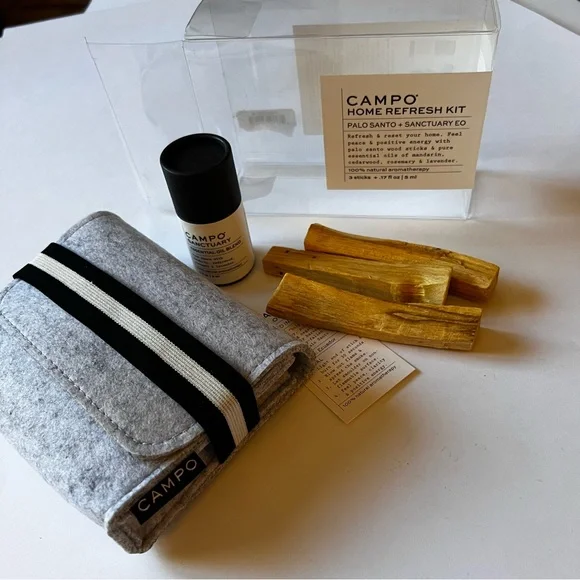 CAMPO HOME REFRESH KIT PALO SANTO WITH SANCTUARY ESSENTIAL OIL NWT