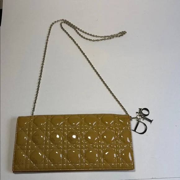 Lady Dior Quilted Patent Leather Cannage‎ Crossbody purse