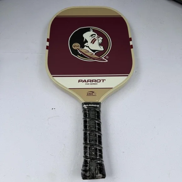 Florida State Seminoles Pickleball Paddle One Size Red NCAA Parrot Fan Series