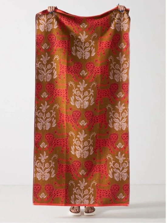 Anthropologie “Layla Lion” Beach Towel
