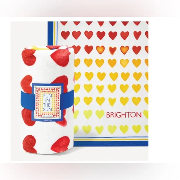 Brighton Ombré Heart Beach Towel