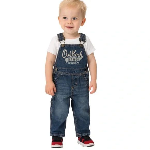 OshKosh B'gosh Dark Wash Denim Bib Overalls, Toddler 3T