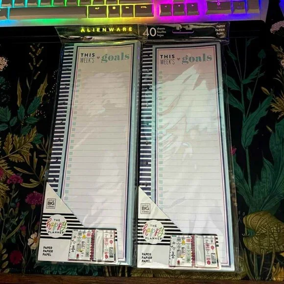 Happy Planner BIG folded paper refill This Weeks Goals - NEW