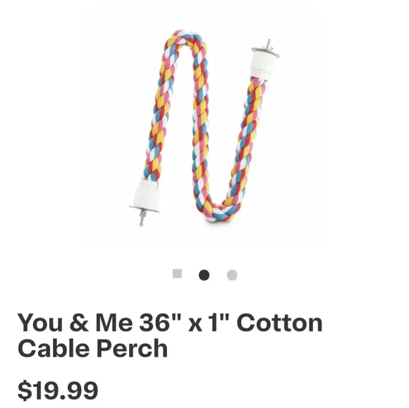 You&Me BIRD PERCH ROPE (VERY DURABLE!! For all birds
