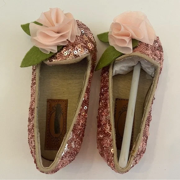 Never worn Joyfolie Rosie baby toddler girl sequin shoes Sz 5