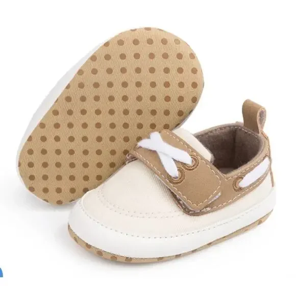 Cat & Jack Toddler's Beige Casual Shoes Canvas Cotton Size 0-3 Months