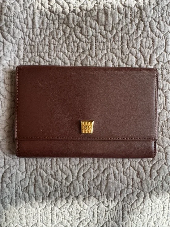 Christian Dior Vintage Leather Tri-fold Wallet